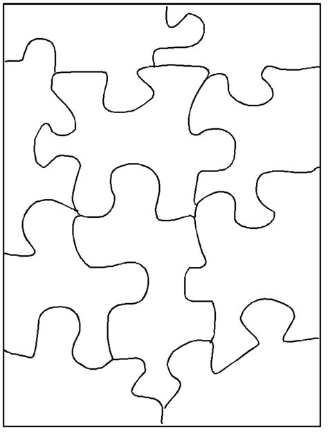 10 Piece Puzzle Template